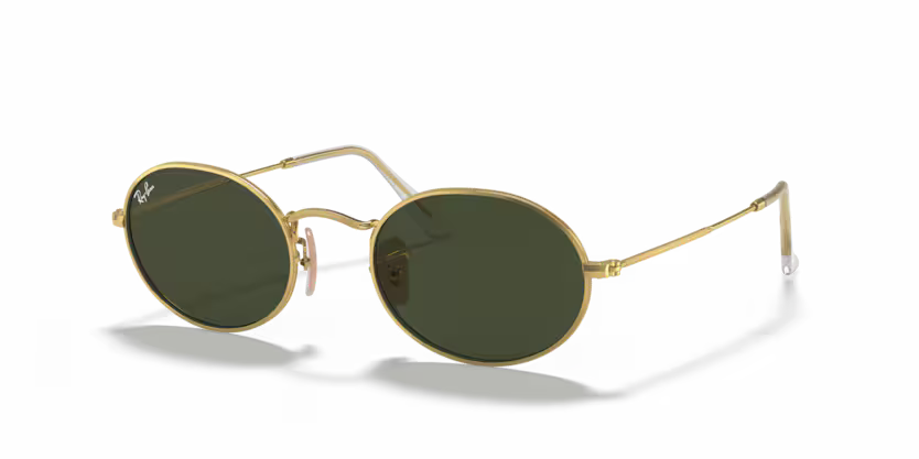 RAY-BAN 0RB3547 OVAL 001/31 – ARISTA GOLD METAL SUNGLASSES