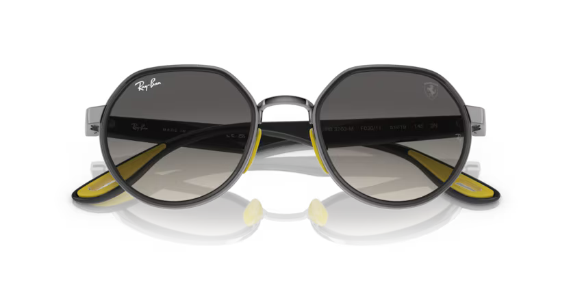 Ray-Ban 0RB3703M F03011 Gunmetal Metal Irregular Sunglasses – Ferrari Collection