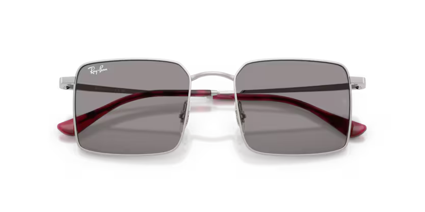 Ray-Ban 0RB3782 003/1 Silver Metal Square Sunglasses – Grey Lenses