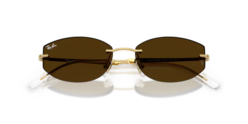Ray-Ban 0RB3792 Color 001/MG Arista Rimless Irregular Transitions® Amber Photochromic Lenses Sunglasses