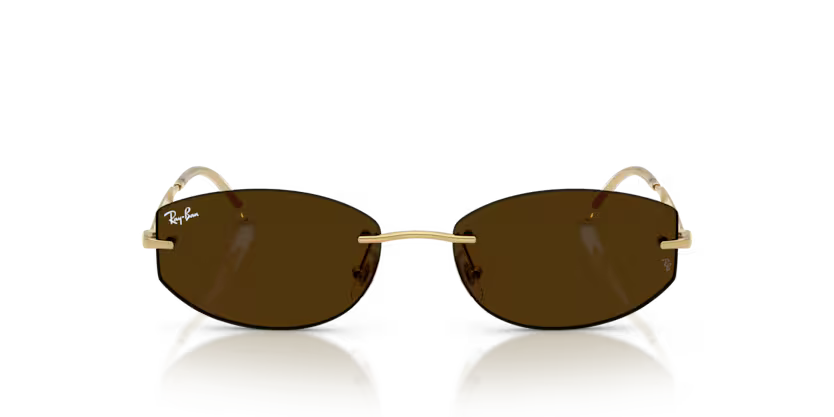Ray-Ban 0RB3792 Color 001/MG Arista Rimless Irregular Transitions® Amber Photochromic Lenses Sunglasses
