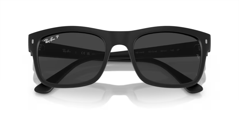 Ray-Ban 0RB4428 601S48 Matte Black Propionate Square Sunglasses – Black Polarized Crystal Lenses