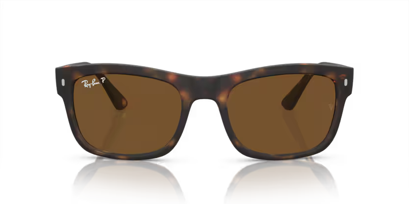 Ray-Ban 0RB4428 894/57 Matte Havana Square Polarized Sunglasses with Brown Crystal Lenses