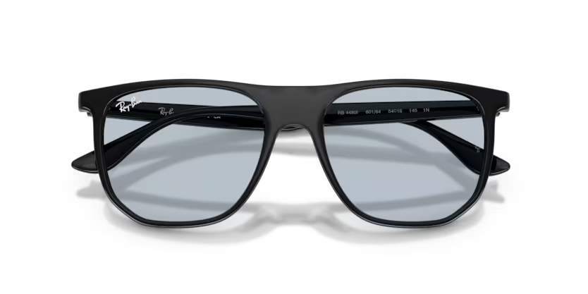 Ray-Ban 0RB4480I Color 601/64 Polished Black Nylon Frame with Blue Grey Crystal Lenses