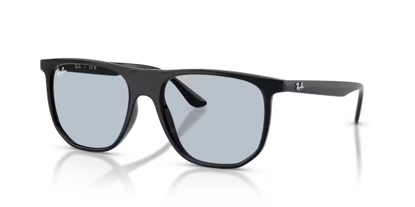 Ray-Ban 0RB4480I Color 601/64 Polished Black Nylon Frame with Blue Grey Crystal Lenses