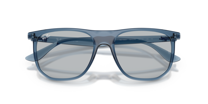 Ray-Ban 0RB4480I Color 6845R5 Polished Transparent Blue Nylon Frame with Light Grey Crystal Lenses