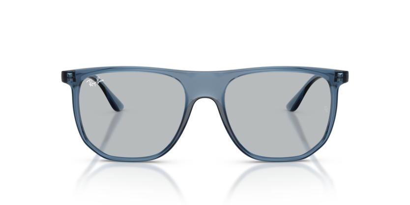 Ray-Ban 0RB4480I Color 6845R5 Polished Transparent Blue Nylon Frame with Light Grey Crystal Lenses