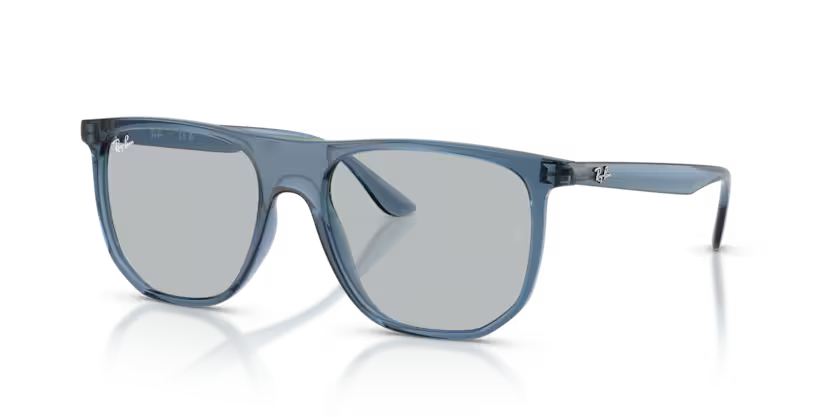 Ray-Ban 0RB4480I Color 6845R5 Polished Transparent Blue Nylon Frame with Light Grey Crystal Lenses
