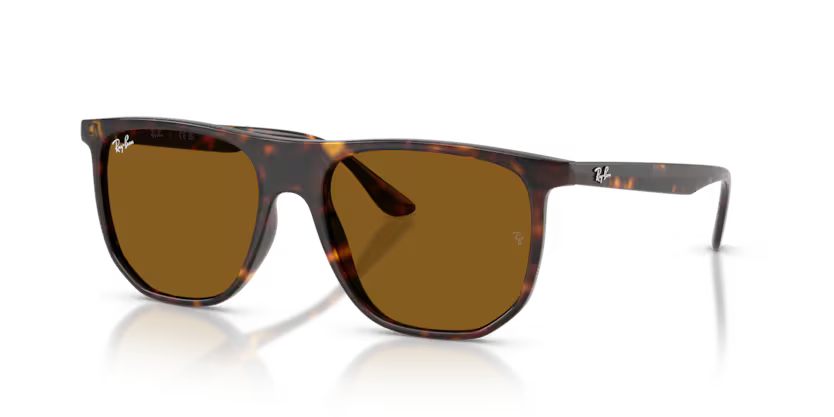 Ray-Ban 0RB4480I 710/33 Havana Nylon Irregular Geometric Sunglasses with Crystal Brown Lenses