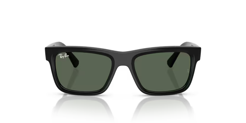 Ray-Ban Junior 0RJ9196S 100/71 Black Injected Rectangular Kids Sunglasses – Dark Green Lenses