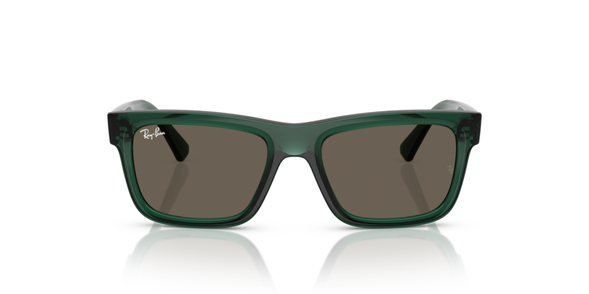 Ray-Ban Junior 0RJ9196S 7189/3 Transparent Green Injected Rectangular Kids Sunglasses – Brown Lenses