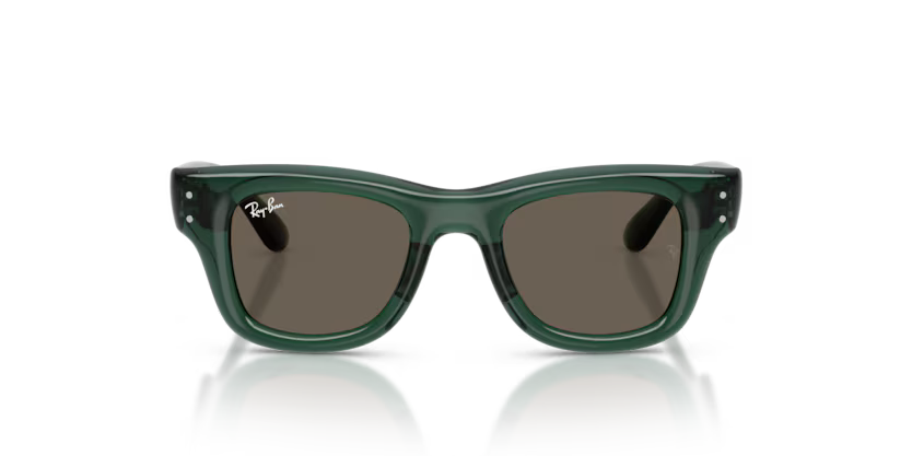 Ray-Ban Junior 0RJ9240S Color 7189/3 Polished Transparent Green Nylon Frame with Brown Polyamide Bio Lenses