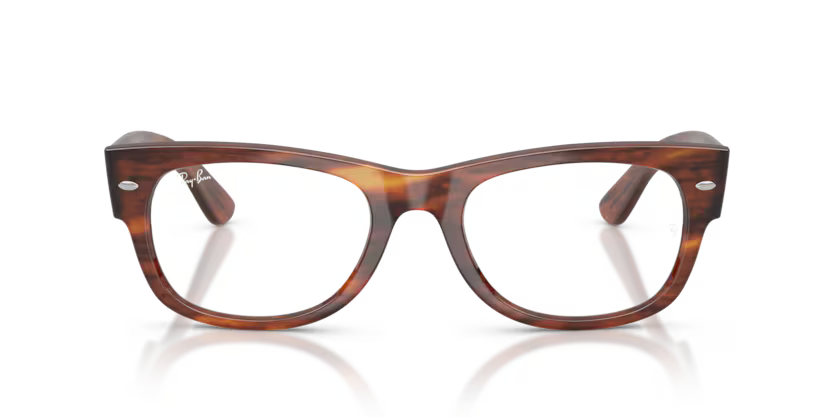 Ray-Ban Mega Wayfarer II 0RX0832V 2144 Striped Havana Propionate Square Optical Eyeglasses Frame