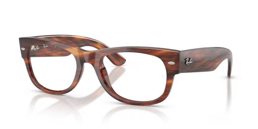 Ray-Ban Mega Wayfarer II 0RX0832V 2144 Striped Havana Propionate Square Optical Eyeglasses Frame