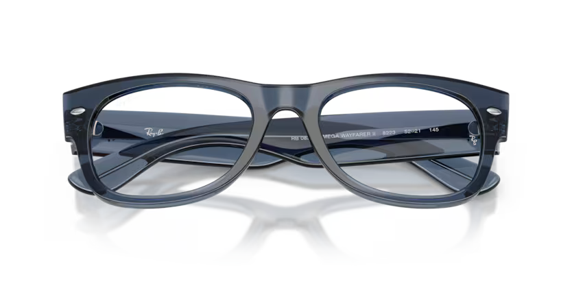 Ray-Ban Mega Wayfarer II 0RX0832V 8223 Dark Blue Propionate Square Optical Eyeglasses Frame