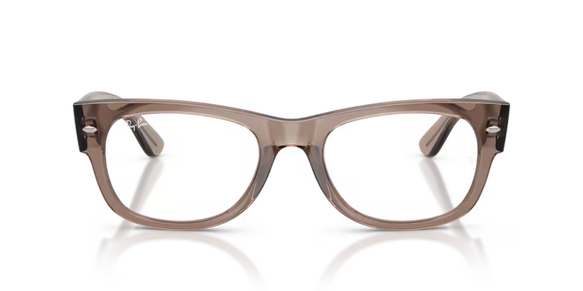 Ray-Ban Mega Wayfarer II 0RX0832V 8457 Transparent Taupe Beige Propionate Square Optical Eyeglasses Frame