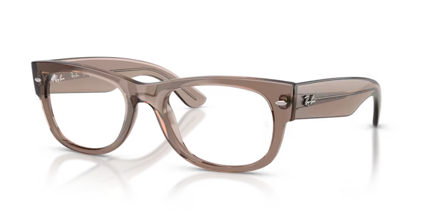 Ray-Ban Mega Wayfarer II 0RX0832V 8457 Transparent Taupe Beige Propionate Square Optical Eyeglasses Frame