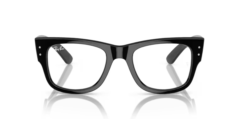Ray-Ban Mega Wayfarer 0RX0840V 2000 Black Propionate Square Optical Eyeglasses Frame