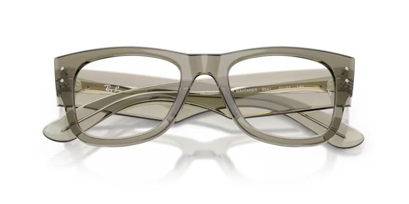 Ray-Ban 0RX0840V 8541 Transparent Green Propionate Square Optical Eyeglasses Frame