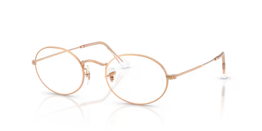 Ray-Ban 0RX3547V - Oval 3094 Rose Gold