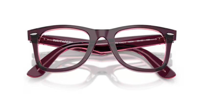 Ray-Ban 0RX4340V 8364 - Wayfarer Ease - Violet on Transparent Pink