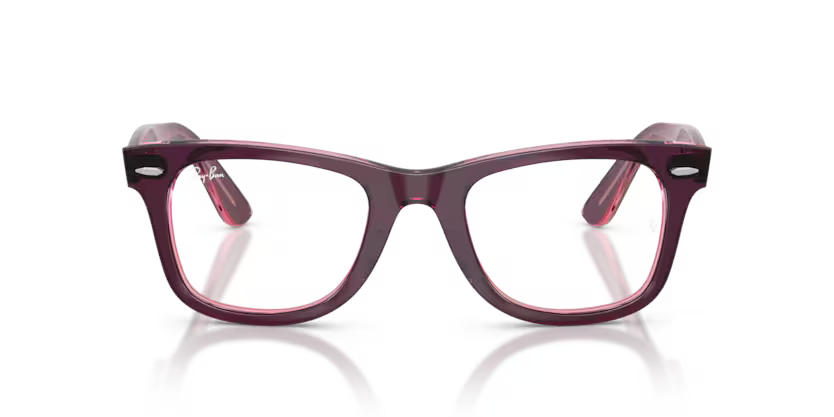 Ray-Ban 0RX4340V 8364 - Wayfarer Ease - Violet on Transparent Pink
