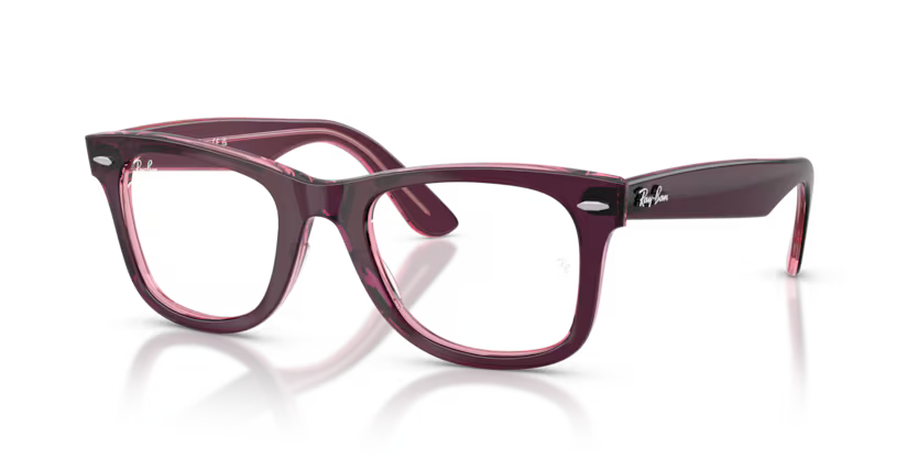 Ray-Ban 0RX4340V 8364 - Wayfarer Ease - Violet on Transparent Pink