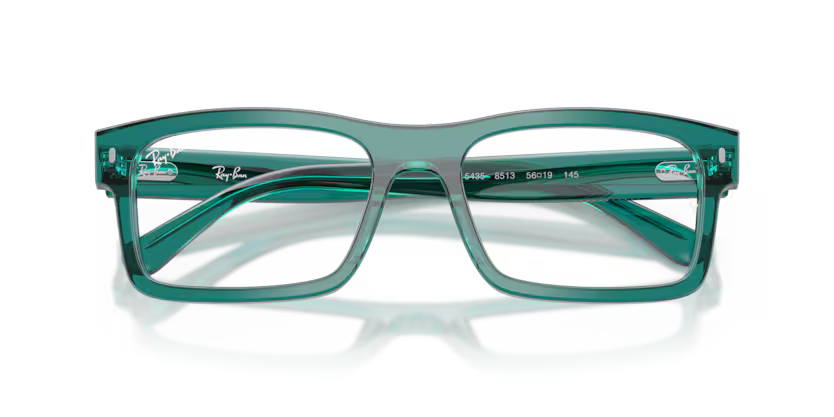 Ray-Ban 0RX5435 8513 Transparent Ottanio Acetate Rectangular Optical Eyeglasses Frame