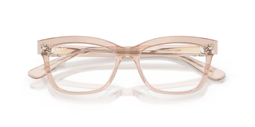 Ray-Ban 0RX5444I 8267 Transparent Beige Acetate Irregular Optical Eyeglasses Frame