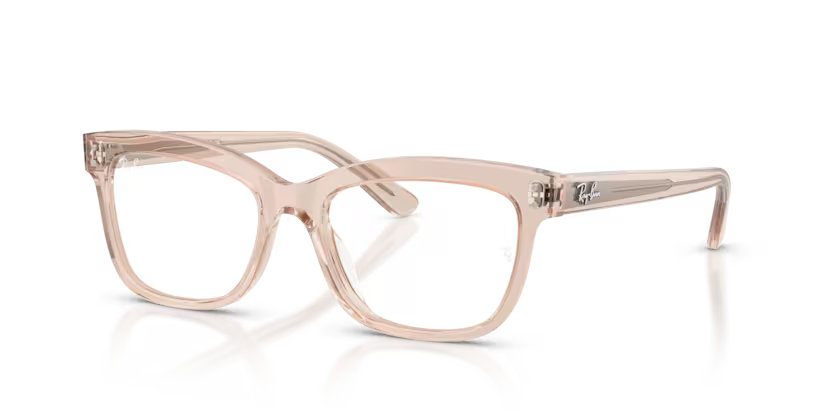 Ray-Ban 0RX5444I 8267 Transparent Beige Acetate Irregular Optical Eyeglasses Frame