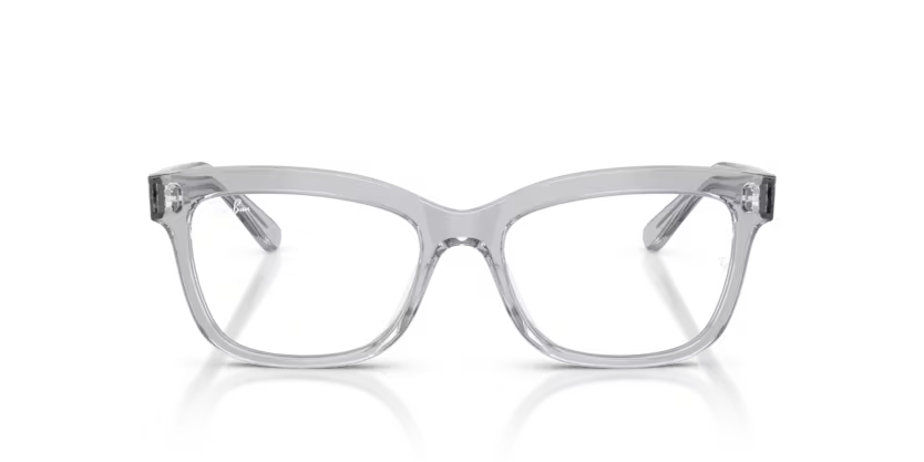 Ray-Ban 0RX5444I 8415 Transparent Light Grey Acetate Irregular Geometric Optical Eyeglasses Frame