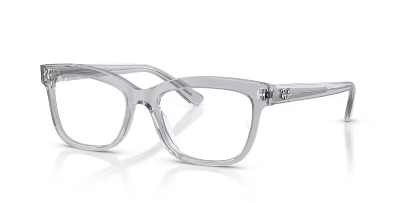 Ray-Ban 0RX5444I 8415 Transparent Light Grey Acetate Irregular Geometric Optical Eyeglasses Frame