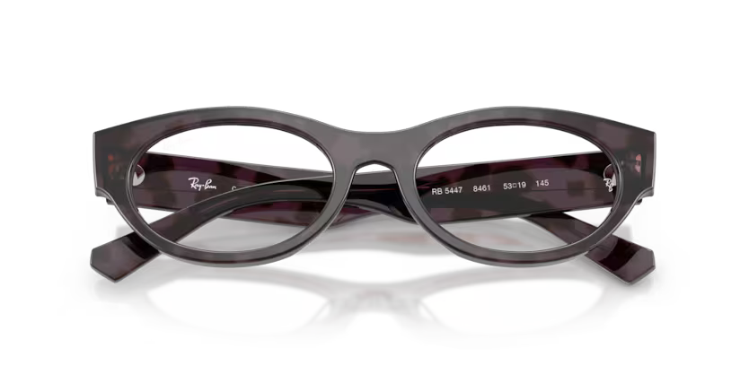 Ray-Ban 0RX5447 8461 Havana Grey Acetate Oval Optical Eyeglasses Frame