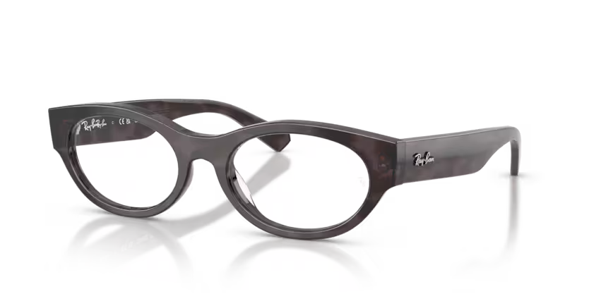 Ray-Ban 0RX5447 8461 Havana Grey Acetate Oval Optical Eyeglasses Frame