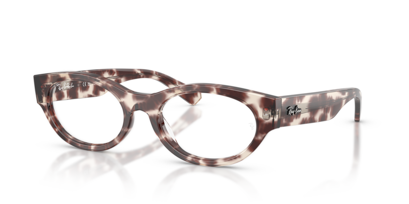 Ray-Ban 0RX5447 8461 Havana Grey Acetate Oval Optical Eyeglasses Frame