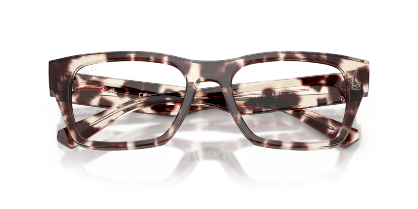 Ray-Ban 0RX5448 8461 Havana Grey Acetate Irregular Optical Eyeglasses Frame