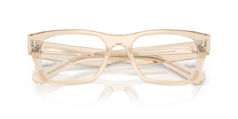 Ray-Ban 0RX5448 8539 Transparent Nude Acetate Irregular Optical Eyeglasses Frame