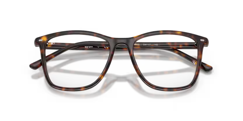 Ray-Ban 0RX5455 Color 2012 Polished Havana Acetate Frame with Clear Bio Demo Lenses