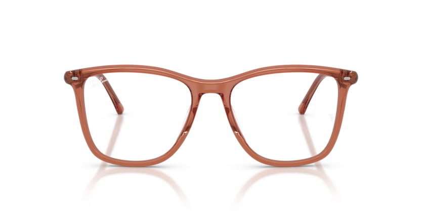 Ray-Ban 0RX5455 8511 Transparent Brown Acetate Square Optical Eyeglasses Frame