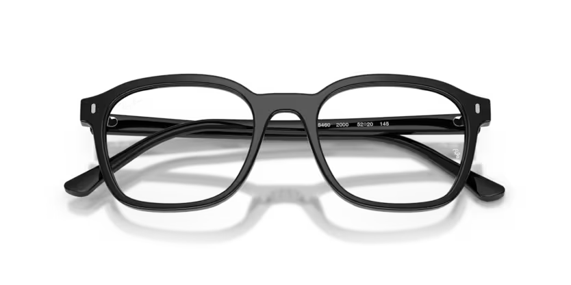 Ray-Ban 0RX5460 Color 2000 Polished Black Acetate Frame with Clear Bio Demo Lenses