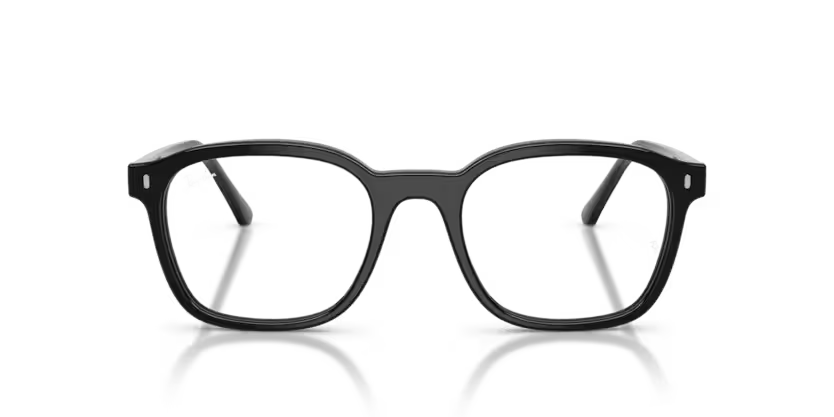 Ray-Ban 0RX5460 Color 2000 Polished Black Acetate Frame with Clear Bio Demo Lenses