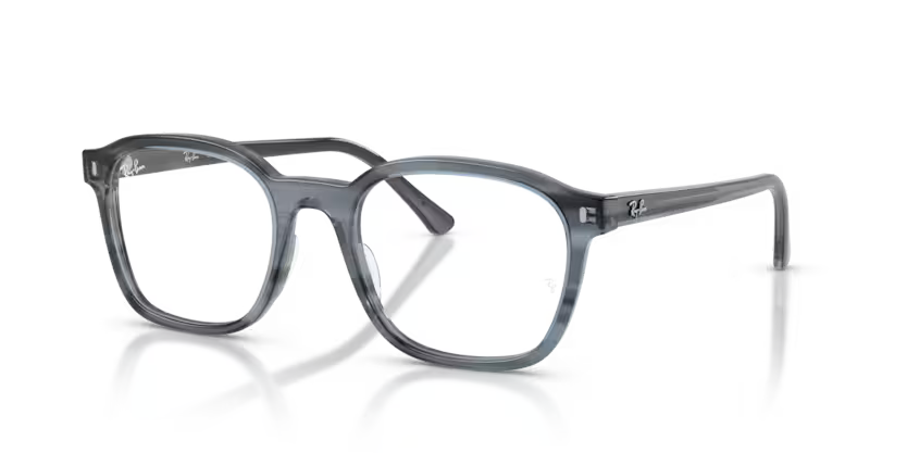 Ray-Ban 0RX5460 8456 Striped Blue Acetate Square Optical Eyeglasses Frame