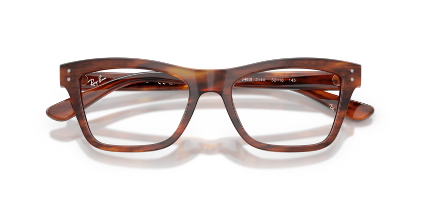 Ray-Ban 0RX5462I 2144 Striped Havana Acetate Irregular Geometric Optical Eyeglasses Frame