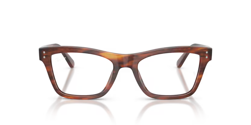 Ray-Ban 0RX5462I 2144 Striped Havana Acetate Irregular Geometric Optical Eyeglasses Frame