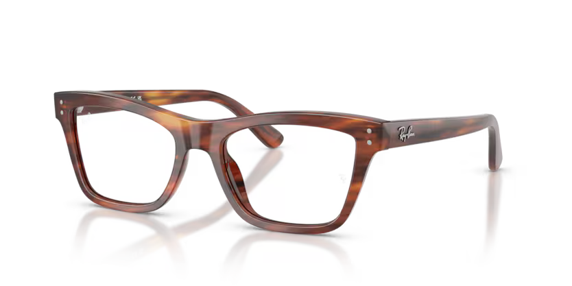 Ray-Ban 0RX5462I 2144 Striped Havana Acetate Irregular Geometric Optical Eyeglasses Frame