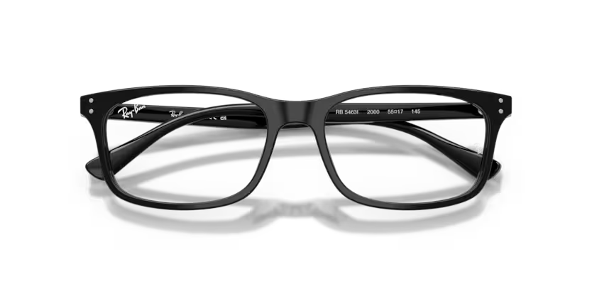 Ray-Ban 0RX5463I 2000 Black Acetate Pillow Optical Eyeglasses Frame