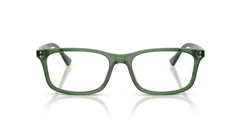 Ray-Ban 0RX5463I 6751 Transparent Olive Green Acetate Pillow Optical Eyeglasses Frame