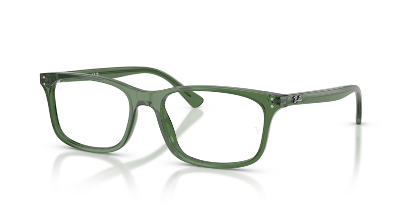 Ray-Ban 0RX5463I 6751 Transparent Olive Green Acetate Pillow Optical Eyeglasses Frame