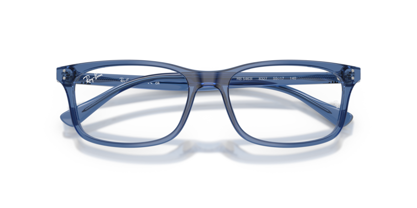 Ray-Ban 0RX5463I 8327 Transparent Blue Acetate Pillow Optical Eyeglasses Frame