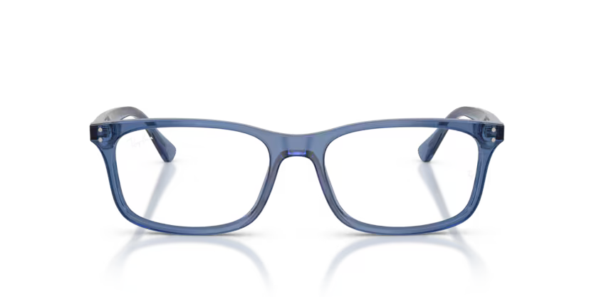 Ray-Ban 0RX5463I 8327 Transparent Blue Acetate Pillow Optical Eyeglasses Frame